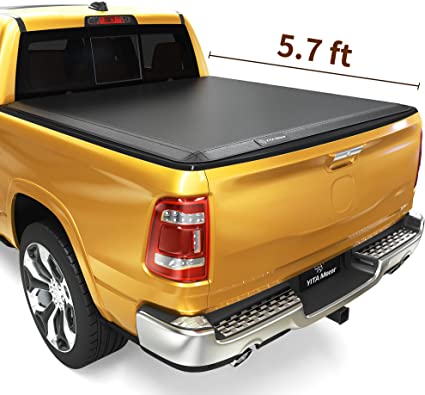 Photo 1 of YITAMOTOR Soft Quad Fold Truck Bed Tonneau Cover Compatible with 2009-2022 Dodge Ram 1500 (19-22 Classic ONLY), Fleetside 5.7 ft Bed Without Rambox
