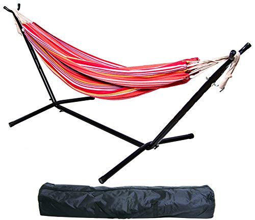 Photo 1 of BalanceFrom Double Hammock with Space Saving Steel Stand and Portable Carrying Case, 450-Pound Capacity
