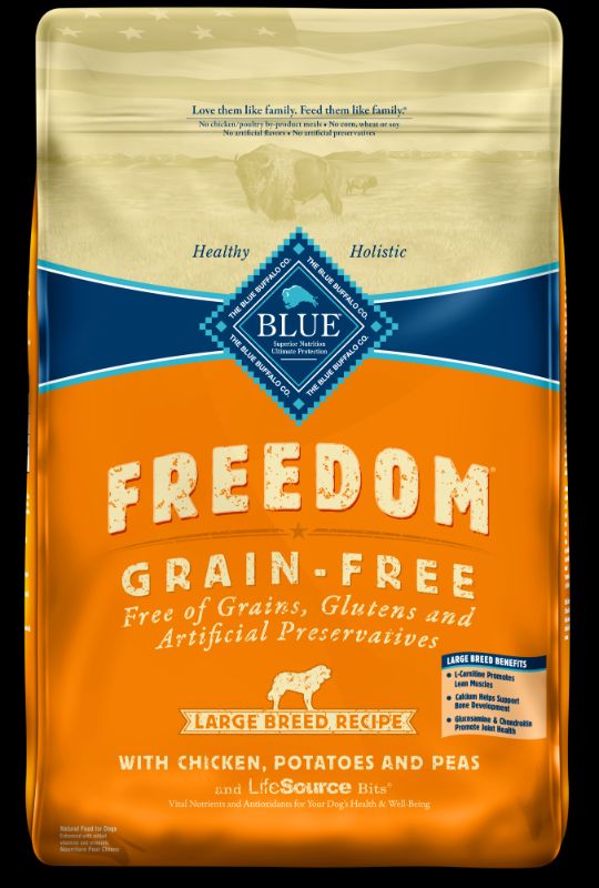 Photo 1 of Blue Buffalo Blue Freedom Grain-Free Large Breed Adult Chicken Recipe Dry Dog Food, 24 Lbs.
(exp. 02. 23.2022)
