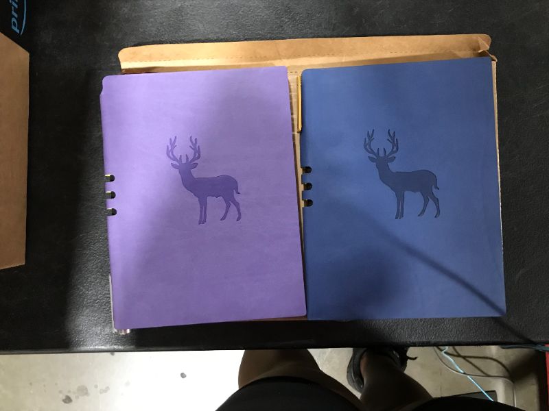 Photo 1 of A5 Journal with Pens Set, A5 Lined Notebook Planner Travel Journal Leather Notebook for Girls Women,of A5 Ruled Notebook for Writing- 70 Sheets- 2 Pack, with 2 Black Gel Pens
