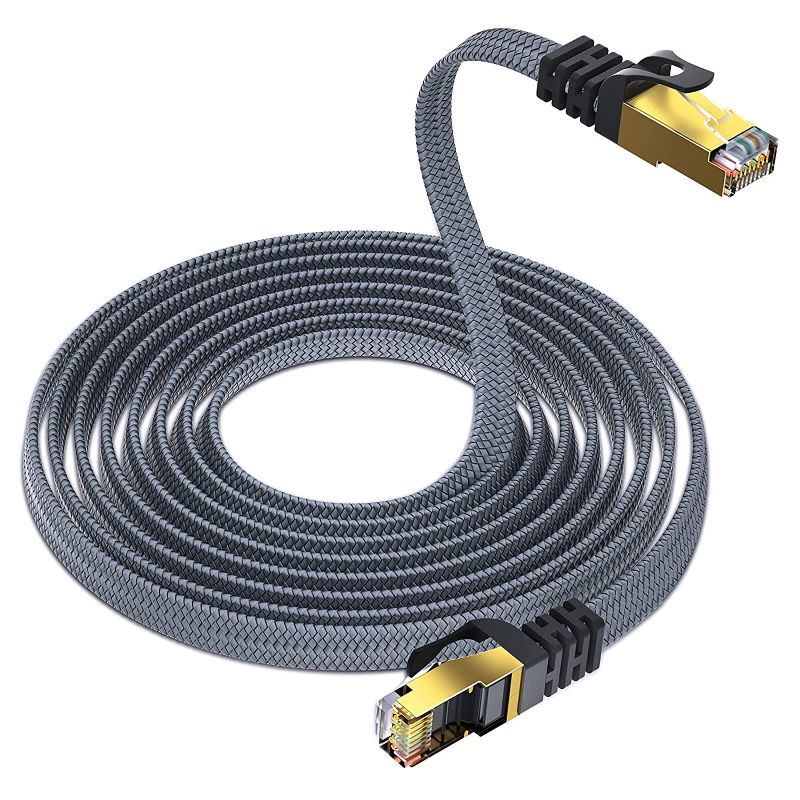 Photo 1 of Cat 8 Ethernet Cable,100FT Yurnero Gigabit High Speed Cat8 Network Cable 40Gbps/2000Mhz RJ53 Connector Ethernet Cord with Gold Plated SFTP LAN Cable for Gaming/Ethernet Switch/Modem/Router/Xbox
