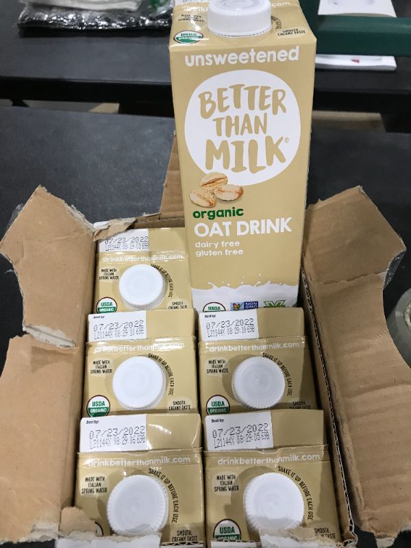 Photo 2 of Better Than Milk Organic Oat Drink 33.8 Fl Oz. Six in Package
