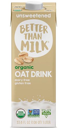 Photo 1 of Better Than Milk Organic Oat Drink 33.8 Fl Oz. Six in Package

