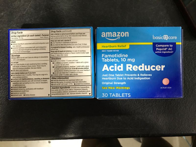 Photo 2 of Amazon Basic Care Original Strength Famotidine Tablets, 10 Mg, Acid Reducer for Heartburn Relief, 30 Count ( two in package)
