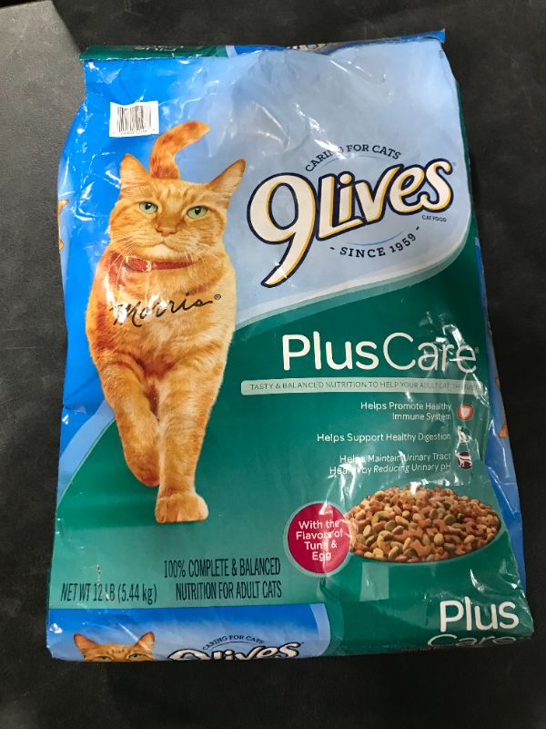 Photo 2 of 9 Lives Plus Care Formula Dry Cat Food 12-lb ( exp. 07.03.2022)
