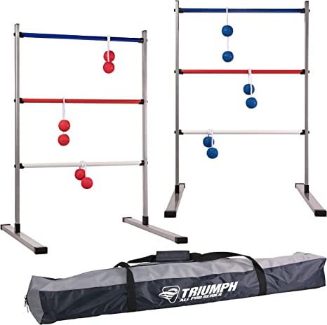 Photo 1 of Triumph Premium Ladder Toss Outdoor Game Set with 6 Soft Bola Balls, Travel Carrying Case and Score Trackers - Choose Between Classic and All Pro Series
