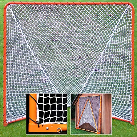 Photo 1 of EZGoal Lacrosse Folding Goal, 6 x 6-Feet, Orange
