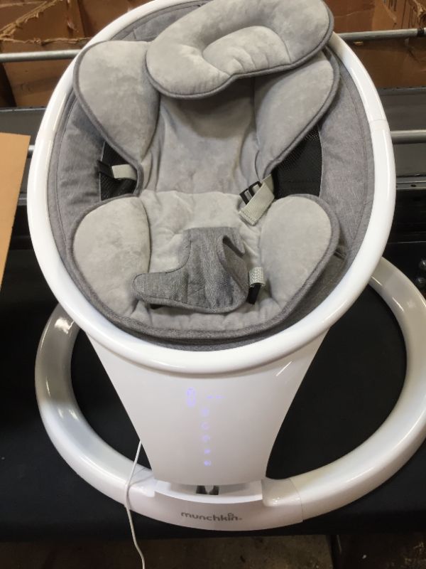 Photo 2 of Munchkin Bluetooth Enabled Lightweight Baby Swing with Natural Sway in 5 Ranges of Motion, Includes Remote Control
