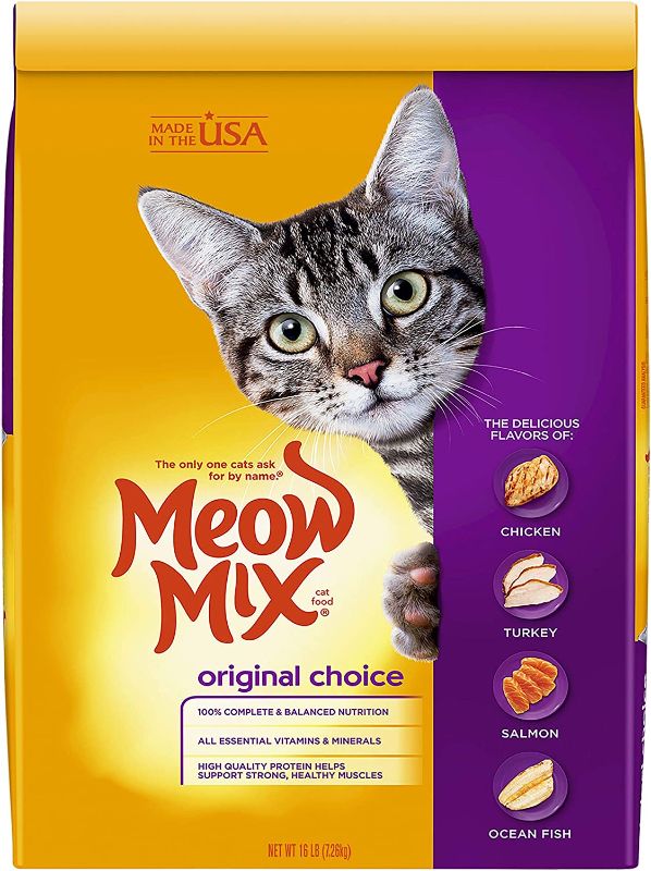 Photo 1 of 16 Pound Meow Mix Original Choice Dry Cat Food BB APRIL 17 2022