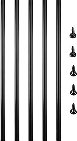 Photo 1 of VEVOR Deck Balusters,30Pack Metal Deck Spindles, 26"x0.75" Staircase Baluster with Screws, Aluminum Alloy Deck Railing for Wood and Composite Deck, Circle Baluster for Outdoor Stair Deck Porch
