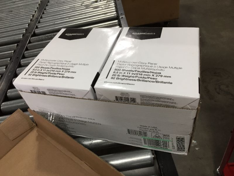 Photo 2 of Amazon Basics Multipurpose Copy Printer Paper - White, 8.5 x 11 Inches, 8 Ream Case (4,000 Sheets)
