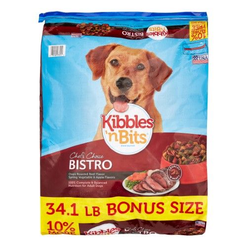 Photo 1 of 34.1-Pound Kibbles 'N Bits Bistro Oven Roasted Beef, Spring Vegetable & Apple Flavor Dog Food BB 01 13 2022