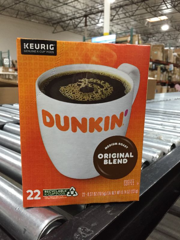 Photo 2 of 22ct Dunkin' Original Blend, Medium Roast, Keurig K-Cup Pods BB APRIL 02 2022