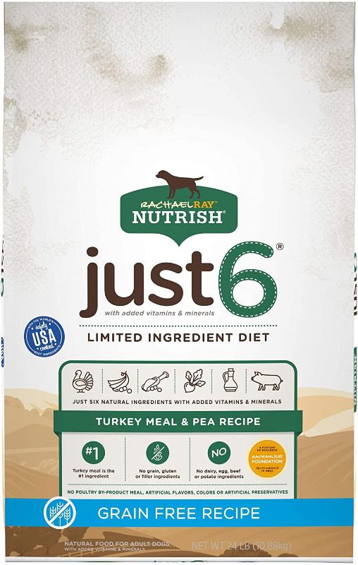 Photo 1 of 24 Pound Rachael Ray Nutrish Just 6 Limited Ingredient Diet Dry Dog Food BB JULY 16 2022