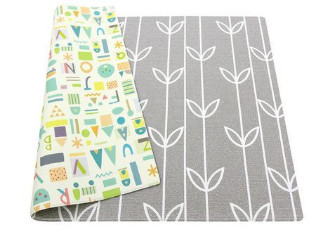 Photo 1 of Baby Care Play Mat - Haute Collection (Medium, Sea Petals - Grey)
