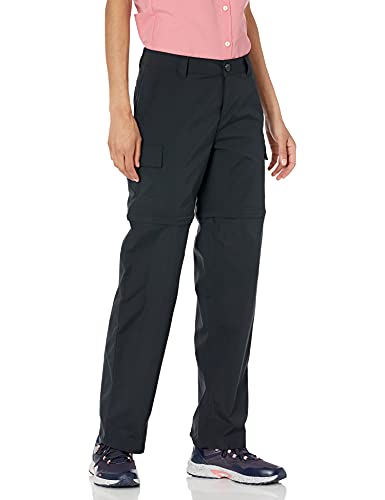 Photo 1 of Amazon Essentials Women's Stretch Woven Convertible Zip-Off Outdoor Hiking Pants, Black, 8