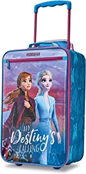 Photo 1 of American Tourister Kids' Disney Softside Upright Luggage, Frozen Destiny, Carry-On 18-Inch