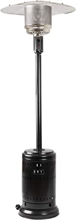 Photo 1 of Amazon Basics 46,000 BTU Outdoor Propane Patio Heater with Wheels, Commercial & Residential - Havana Bronze