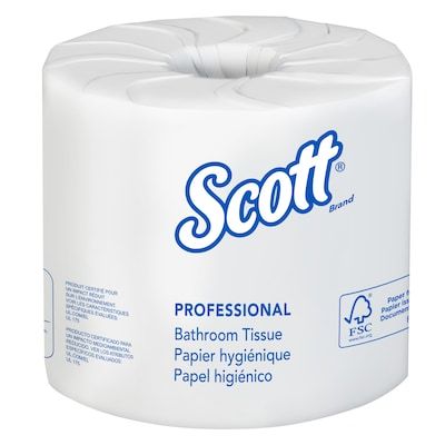 Photo 1 of  Essential 100% Recycled Fiber SRB Septic Safe 2-Ply Bathroom Tissue - White (80 Rolls/Carton 506 Sheets/Roll)