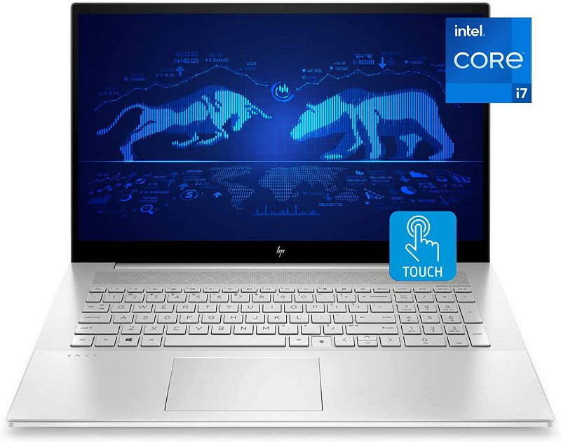 Photo 1 of HP Envy 17t High Performance Laptop, 17.3" Full HD Touchscreen, Intel Core i7-1165G7 Processor, Intel Iris Xe Graphics, 32GB RAM, 1TB SSD, Backlit Keyboard, Wi-Fi 6, Windows 10 Home
