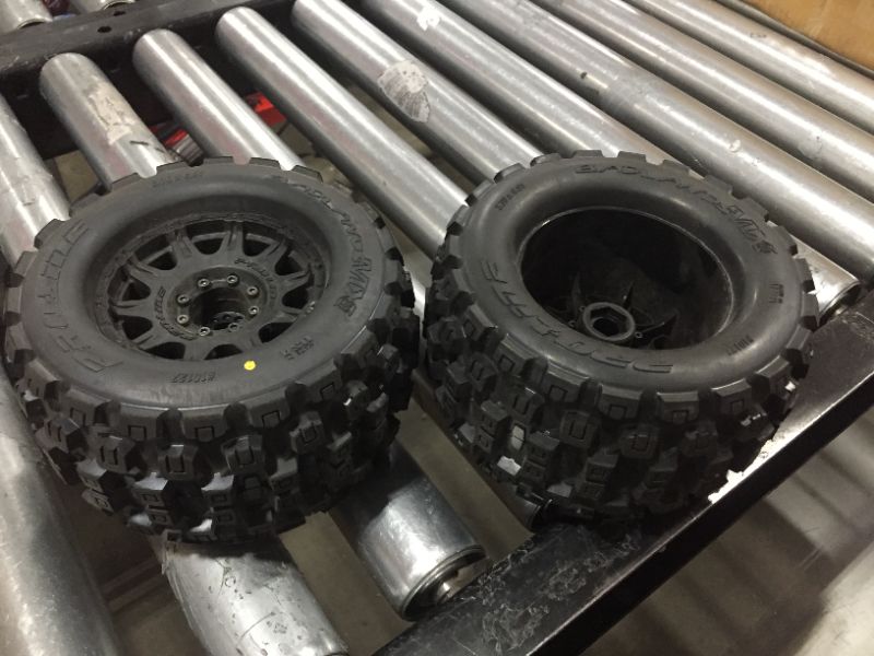 Photo 3 of 2 PACK Pro-line Racing 1/8 Badlands MX38 F/R 3.8" MT Tires Mounted 17mm Blk Raid , PRO1012710 , Black
