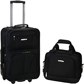 Photo 1 of Rockland Fashion Softside Upright Luggage Set, Black, 2-Piece (14/19)
