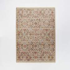 Photo 1 of 7'x10' Rockland Hand Knotted Distressed Persian Style Rug Ivory - Threshold™ designed with Studio McGee

