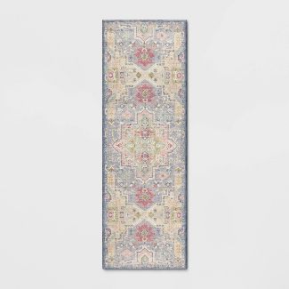 Photo 1 of 2'4"x7' Zebrina Medallion Persian Style Printed Accent Rug - Opalhouse
