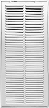 Photo 1 of 14"W x 30"H [Duct Opening Measurements] Steel Return Air Filter Grille [Removable Door] for 1-inch Filters | Vent Cover Grill, White | Outer Dimensions: 16 5/8"W X 32 5/8"H for 14x30 Duct Opening
