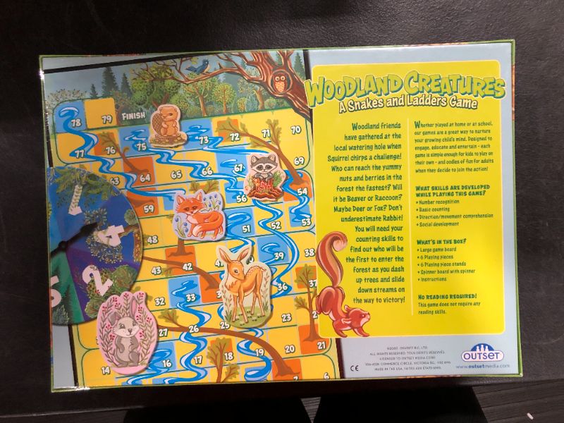 Photo 3 of Woodland Creatures Snakes And Ladders Kids Board Game Brand NEW Sealed
