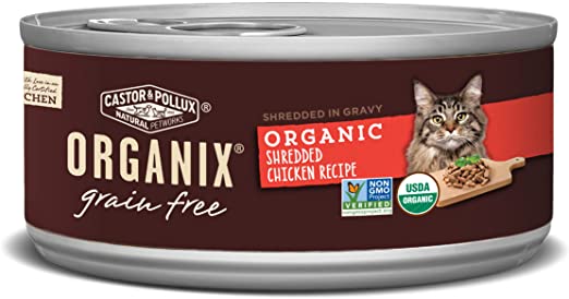 Photo 1 of (24 Pack) Castor & Pollux Shredded Chicken, Wet Cat Food, 5.5 oz. Cans
