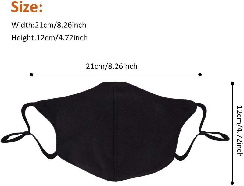 Photo 1 of 3 PCS Reusable Cotton 4 Layer Protective Face Protector …
