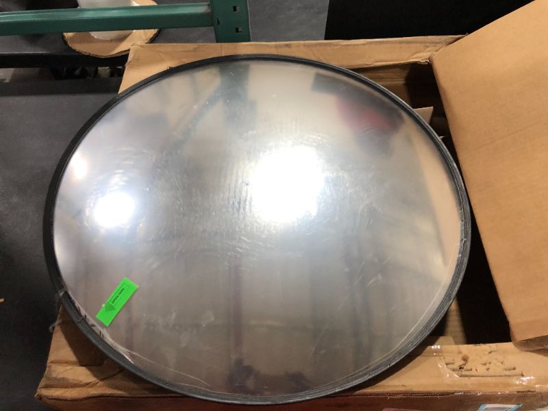 Photo 2 of 24” Acrylic Convex Mirror, Round Indoor Security Mirror for the Garage Blind Spot, Store Safety, Warehouse Side View, and More, Circular Wall Mirror for Personal or Office Use - Vision Metalizers
