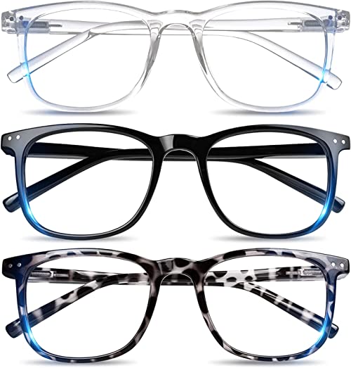 Photo 1 of Blue Light Blocking Glasses, Blue Blocker Computer Glasses for Men Women, Anti Glare 400 UV & Eye Strain Fake Square Glasses
