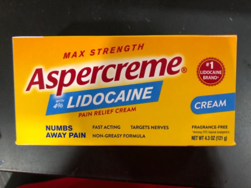 Photo 2 of Aspercreme with 4% Lidocaine Pain Relief Cream - 4.3 Oz
