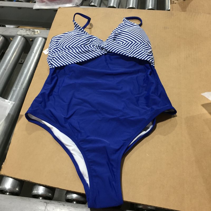 Photo 1 of Blue And Stripe One Piece Swimsuit
SIZE L