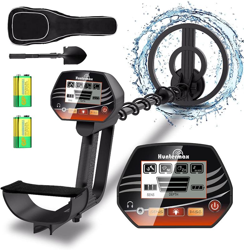 Photo 1 of Metal Detector for Adults & Kids, High Accuracy Adjustable Waterproof with LCD Display, Four Detection Modes [All Metal/DISC/Notch/PINPOINTER Mode], 8" Search Coil Lightweight for Treasure Hunting
