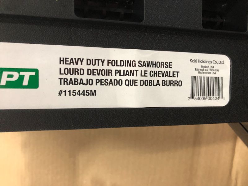 Photo 3 of METABO HPT 27 In. Plastic Sawhorse (2-Pack)