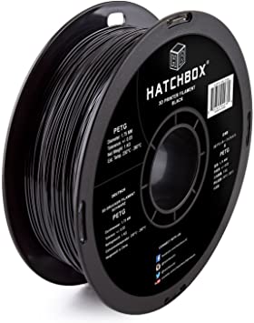 Photo 1 of HATCHBOX PETG 3D Printer Filament, Dimensional Accuracy +/- 0.03 mm, 1 kg Spool, 1.75 mm, Black
