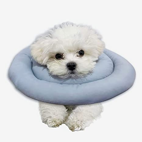 Photo 1 of Elizabethan Collar, Water-Resistant Soft Adjustable Protective Cone After Surgery for Dogs and Cats, Waterproof Recovery Cone Collar, Soft Pet Recovery Collar Does Not Block Vision E-Collar (S)
