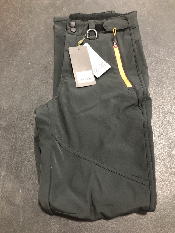 Photo 3 of FREE SOLDIER Outdoor Women's Snow Ski Pants Soft Shell Fleece Lined Pants Water Resistant Camping Hiking Nylon Pants
BLACK. SIZE 29W X 30L.