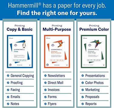 Photo 2 of Hammermill Cardstock, Premium Color Copy, 80 lb, 18 x 12-1 Pack (250 Sheets) - 100 Bright, Made in the USA Card Stock, 133200R, White
CASE OF 2. 500 SHEETS TOTAL.