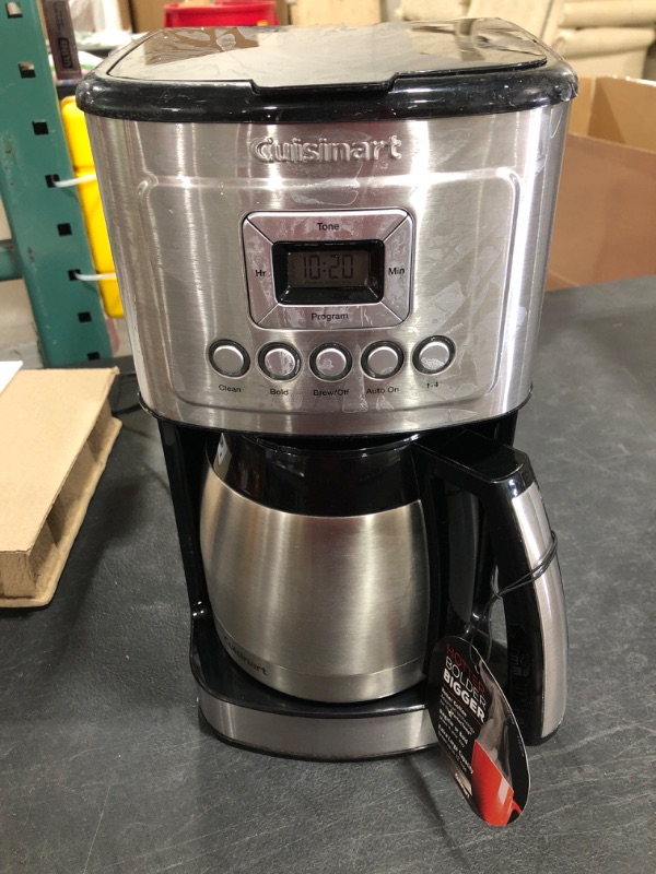 Photo 3 of Cuisinart DCC-3400P1 12-Cup Programmable Coffeemaker with Thermal Carafe, Stainless Steel
PRIOR USE.