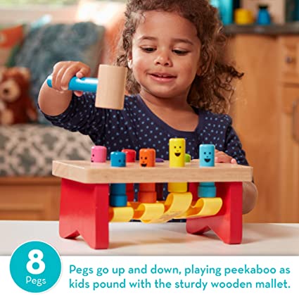 Photo 2 of Melissa & Doug Deluxe Pounding Bench Wooden Toy With Mallet
