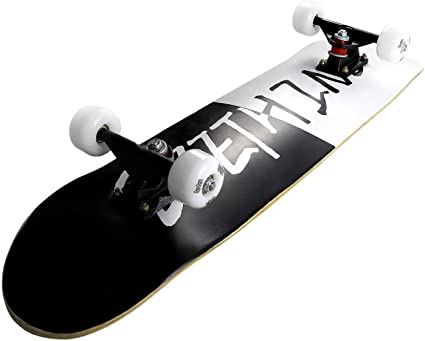Photo 1 of DINBIN Skateboard - 31" x 8" Complete Pro Skateboard - Double Kick Skateboards for Adults 7 Layer Canadian Maple Wood Tricks Skateboard
