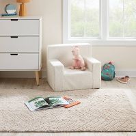 Photo 2 of 4'x6' Tufted Cotton Chevron Rug - Pillowfort. GREY COLORED. PRIOR USE.

