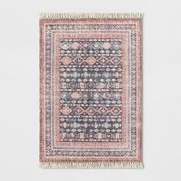 Photo 1 of Alexandra Floral Printed Border Persian Rug Blush - Opalhouse. 5' X 7'. PRIOR USE.

