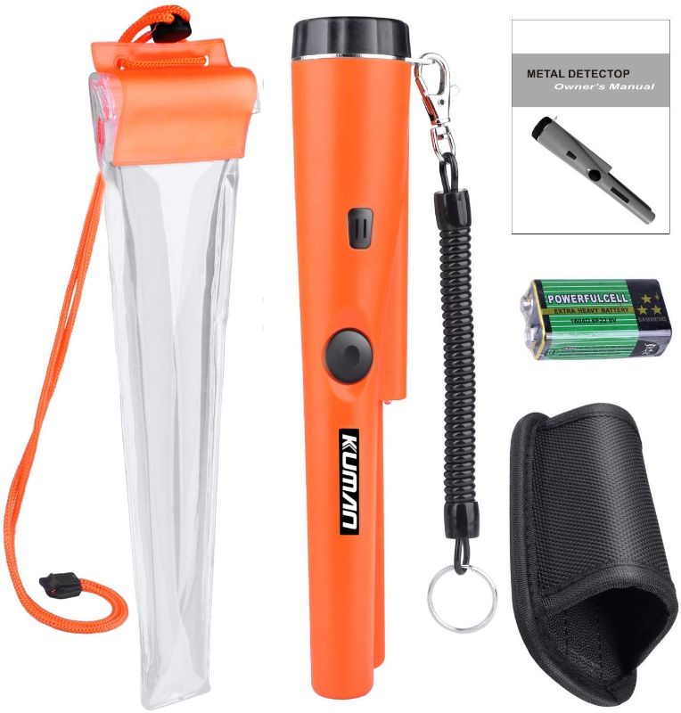 Photo 1 of kuman Pinpointer Metal Detector Kit with Multifunctional PVC Waterproof Case and Holster 360° Scanning Treasure Hunting Unearthing Tool Accessories Buzzer Vibration Automatic Tuning KW30S
