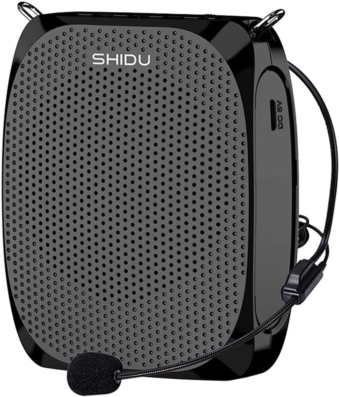 Photo 2 of Portable Voice Amplifier SHIDU Personal Speaker Microphone Headset Rechargeable Mini Pa System for Teachers Tour Guides Coaches Classroom Singing Yoga Fitness Instructors
