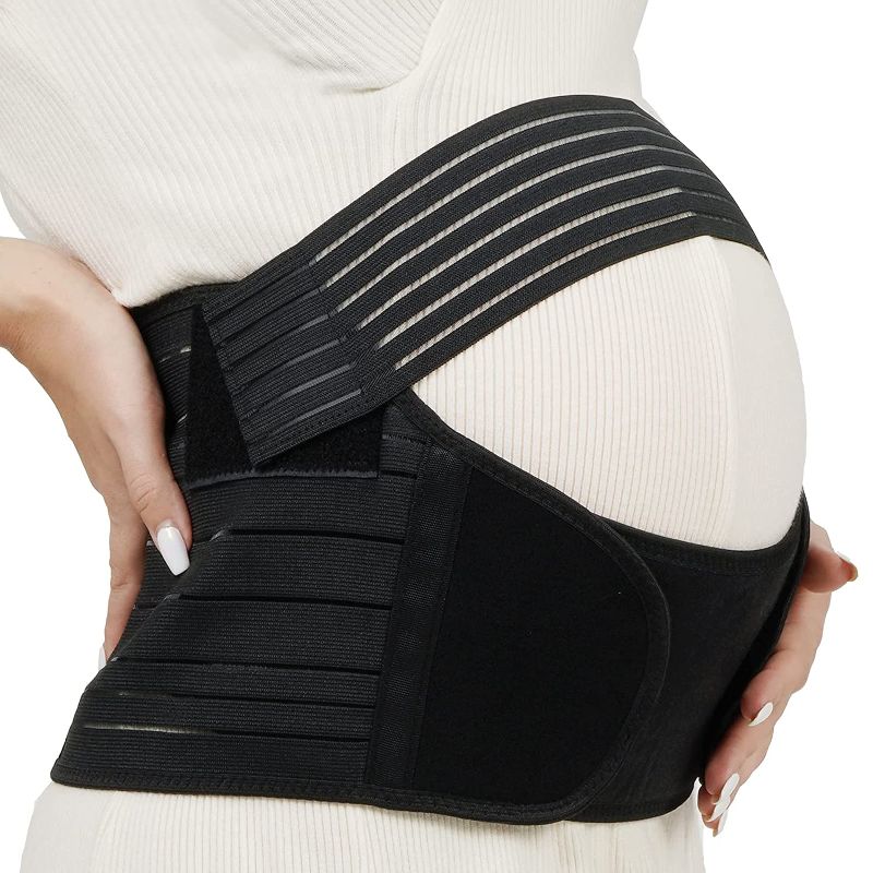 Photo 1 of Maternity Belt , Pregnancy 3 in 1 Support Belt for Back /Pelvic/Hip/Waist Pain , Maternity Band Belly Support for Pregnancy with Lightweight Breathable Materials and Adjustable Size OS